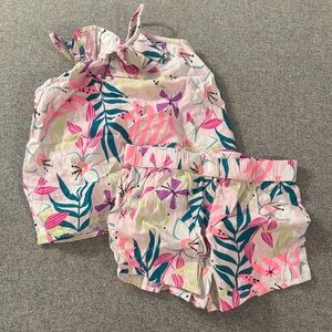5/$15- Floral Print Top and Shorts Set